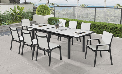 Nizuc White manufactured wood Outdoor Patio Aluminum Dining Table - Royal Furniture & Gifts (MI) - Multi Location
