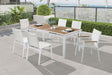 Nizuc White Mesh Waterproof Fabric Outdoor Patio Aluminum Mesh Dining Chair - Royal Furniture & Gifts (MI) - Multi Location
