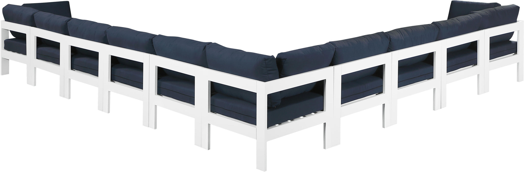 Nizuc Navy Waterproof Fabric Outdoor Patio Modular Sectional - Royal Furniture & Gifts (MI) - Multi Location