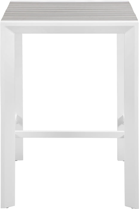 Nizuc Grey manufactured wood Outdoor Patio Aluminum Square Bar Table - Royal Furniture & Gifts (MI) - Multi Location