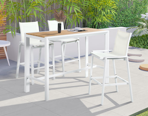Nizuc Brown manufactured wood Outdoor Patio Aluminum Rectangle Bar Table - Royal Furniture & Gifts (MI) - Multi Location