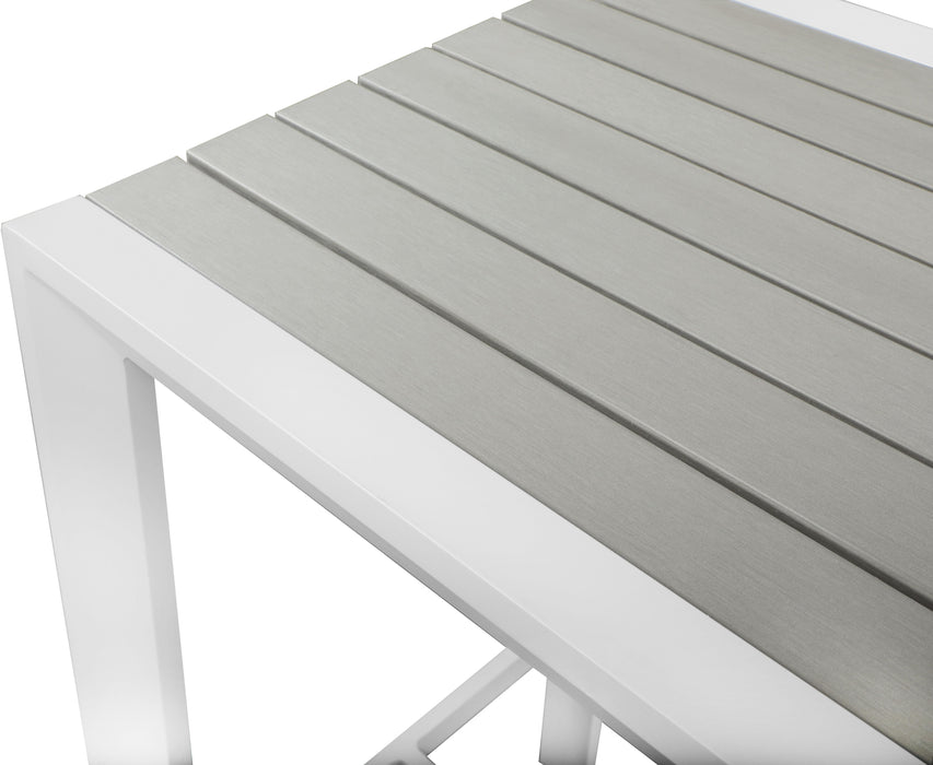 Nizuc Grey manufactured wood Outdoor Patio Aluminum Square Bar Table - Royal Furniture & Gifts (MI) - Multi Location