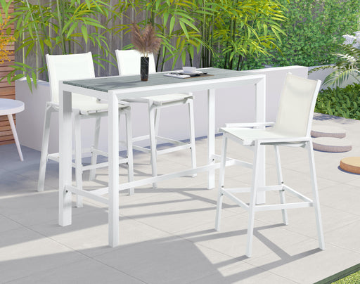 Nizuc Grey manufactured wood Outdoor Patio Aluminum Rectangle Bar Table - Royal Furniture & Gifts (MI) - Multi Location