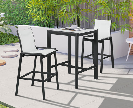 Nizuc White manufactured wood Outdoor Patio Aluminum Square Bar Table - Royal Furniture & Gifts (MI) - Multi Location