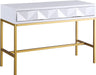 Pandora White Laquer with Gold Console Table - Royal Furniture & Gifts (MI) - Multi Location
