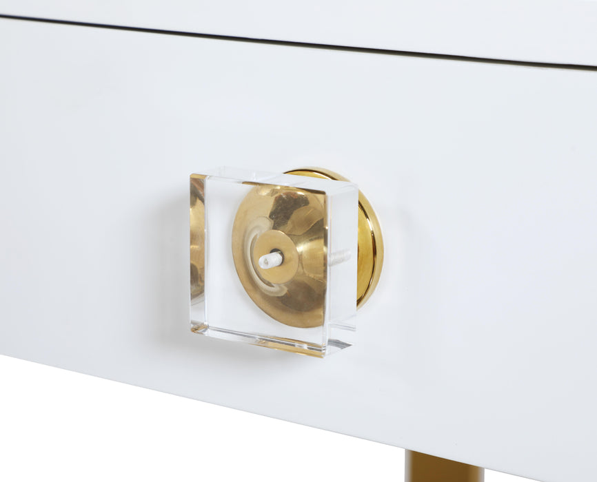 Victoria White / Gold Desk/Console - Royal Furniture & Gifts (MI) - Multi Location