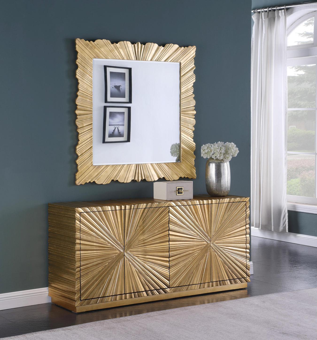 Wood / Gold Leaf / Glass