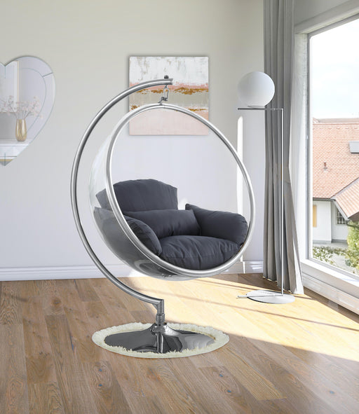 Luna Grey Durable Fabric Acrylic Swing Chair - Royal Furniture & Gifts (MI) - Multi Location