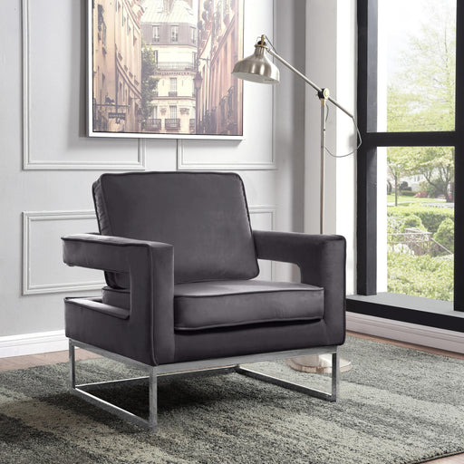 Noah Grey Velvet Accent Chair - Royal Furniture & Gifts (MI) - Multi Location