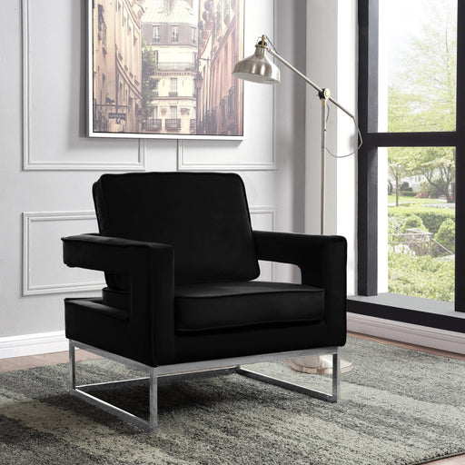 Noah Black Velvet Accent Chair - Royal Furniture & Gifts (MI) - Multi Location
