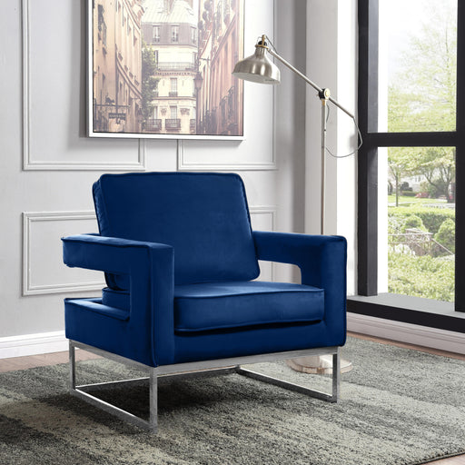 Noah Navy Velvet Accent Chair - Royal Furniture & Gifts (MI) - Multi Location