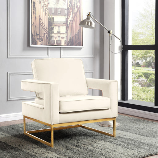 Noah Cream Velvet Accent Chair - Royal Furniture & Gifts (MI) - Multi Location