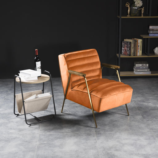 Woodford Orange Velvet Accent Chair - Royal Furniture & Gifts (MI) - Multi Location