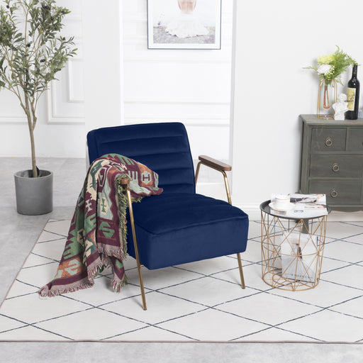 Woodford Navy Velvet Accent Chair - Royal Furniture & Gifts (MI) - Multi Location