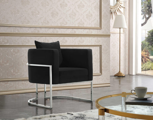 Pippa Black Velvet Accent Chair - Royal Furniture & Gifts (MI) - Multi Location