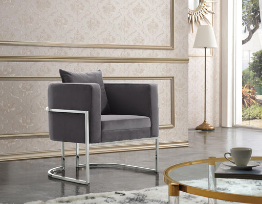 Pippa Grey Velvet Accent Chair - Royal Furniture & Gifts (MI) - Multi Location