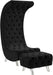 Crescent Black Velvet Ottoman - Royal Furniture & Gifts (MI) - Multi Location