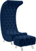 Crescent Navy Velvet Ottoman - Royal Furniture & Gifts (MI) - Multi Location