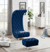 Crescent Navy Velvet Ottoman - Royal Furniture & Gifts (MI) - Multi Location