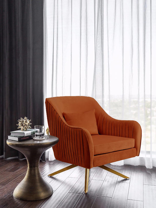 Paloma Cognac Velvet Accent Chair - Royal Furniture & Gifts (MI) - Multi Location