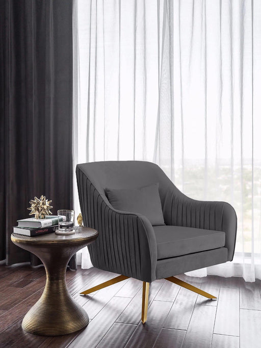 Paloma Grey Velvet Accent Chair - Royal Furniture & Gifts (MI) - Multi Location