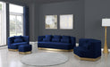 Marquis Navy Velvet Ottoman - Royal Furniture & Gifts (MI) - Multi Location