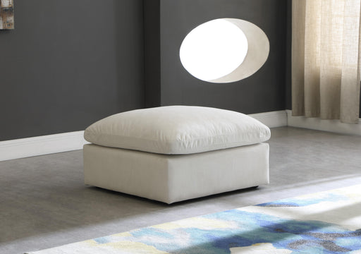 Plush Cream Velvet Standard Cloud Modular Ottoman - Royal Furniture & Gifts (MI) - Multi Location