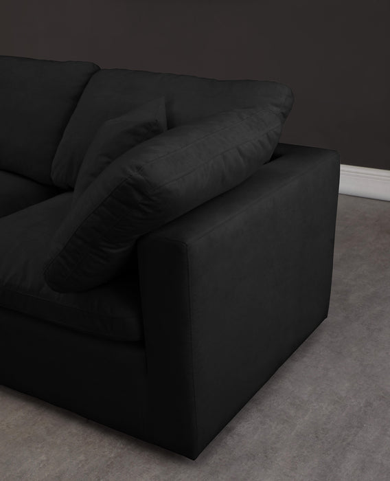 Plush Black Velvet Standard Cloud Modular Sectional - Royal Furniture & Gifts (MI) - Multi Location
