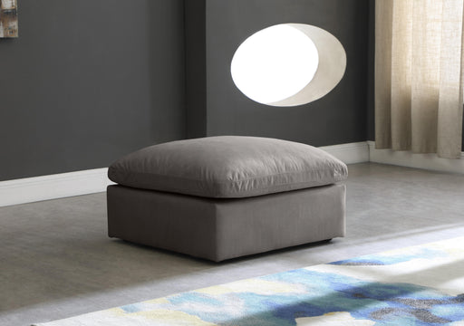 Plush Grey Velvet Standard Cloud Modular Ottoman - Royal Furniture & Gifts (MI) - Multi Location