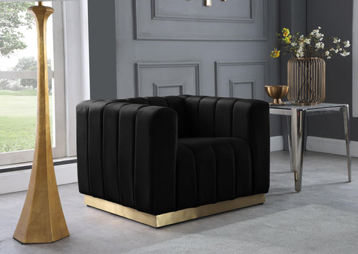 Marlon Black Velvet Chair - Royal Furniture & Gifts (MI) - Multi Location