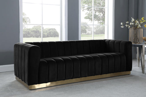 Marlon Black Velvet Sofa - Royal Furniture & Gifts (MI) - Multi Location