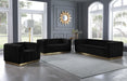 Marlon Black Velvet Loveseat - Royal Furniture & Gifts (MI) - Multi Location