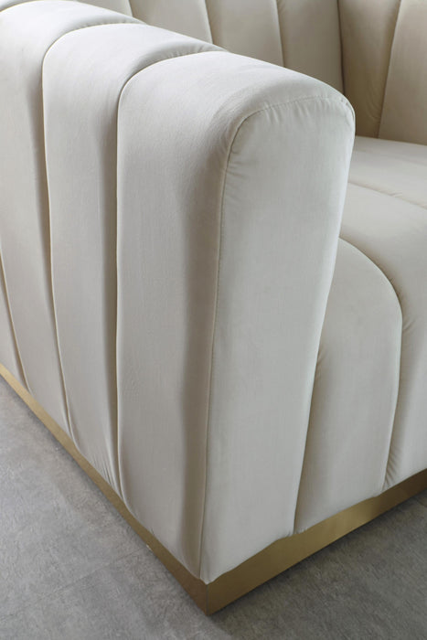 Marlon Cream Velvet Sofa - Royal Furniture & Gifts (MI) - Multi Location