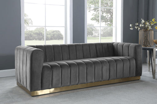 Marlon Grey Velvet Sofa - Royal Furniture & Gifts (MI) - Multi Location