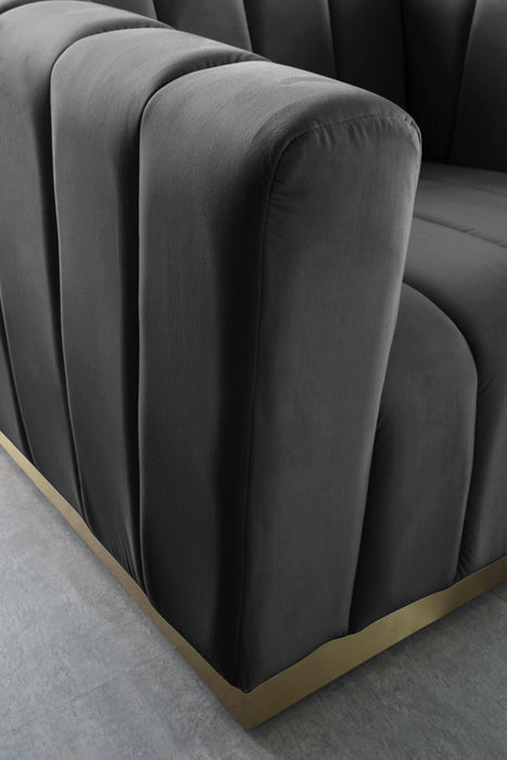Marlon Grey Velvet Sofa - Royal Furniture & Gifts (MI) - Multi Location