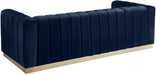 Marlon Navy Velvet Sofa - Royal Furniture & Gifts (MI) - Multi Location