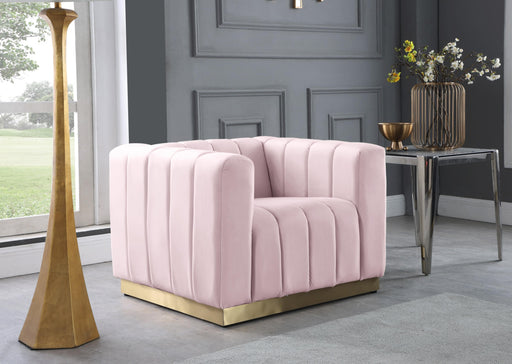 Marlon Pink Velvet Chair - Royal Furniture & Gifts (MI) - Multi Location