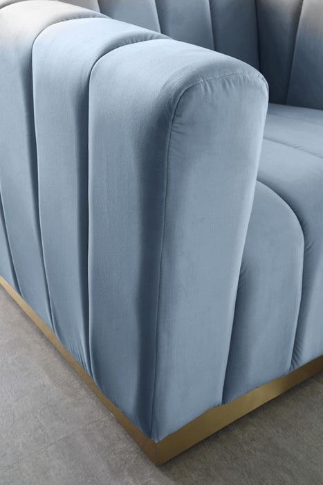 Marlon Sky Blue Velvet Sofa - Royal Furniture & Gifts (MI) - Multi Location