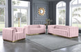 Marlon Pink Velvet Loveseat - Royal Furniture & Gifts (MI) - Multi Location