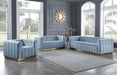 Marlon Sky Blue Velvet Loveseat - Royal Furniture & Gifts (MI) - Multi Location