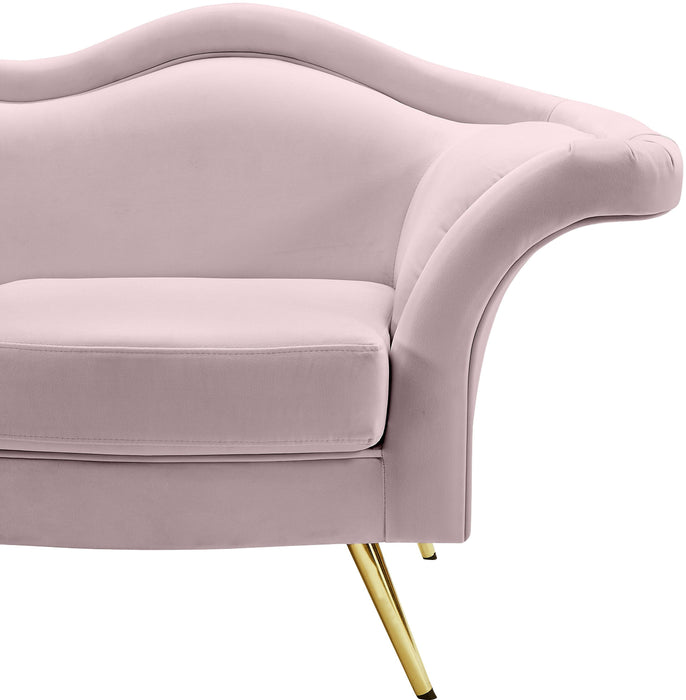 Lips Pink Velvet Loveseat - Royal Furniture & Gifts (MI) - Multi Location