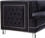 Lucas Black Velvet Loveseat - Royal Furniture & Gifts (MI) - Multi Location