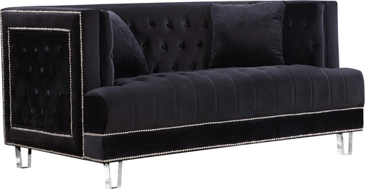 Lucas Black Velvet Loveseat - Royal Furniture & Gifts (MI) - Multi Location
