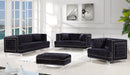 Lucas Black Velvet Ottoman - Royal Furniture & Gifts (MI) - Multi Location