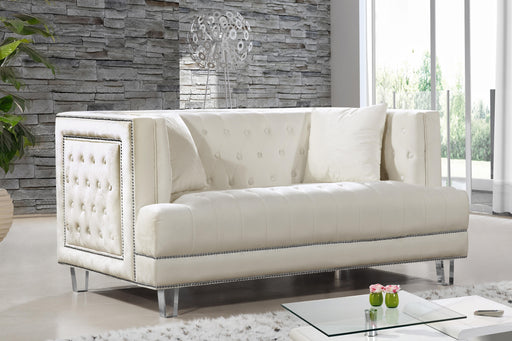 Lucas Cream Velvet Loveseat - Royal Furniture & Gifts (MI) - Multi Location