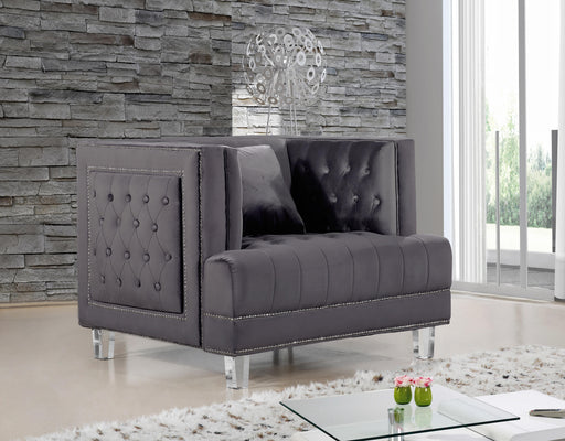 Lucas Grey Velvet Chair - Royal Furniture & Gifts (MI) - Multi Location