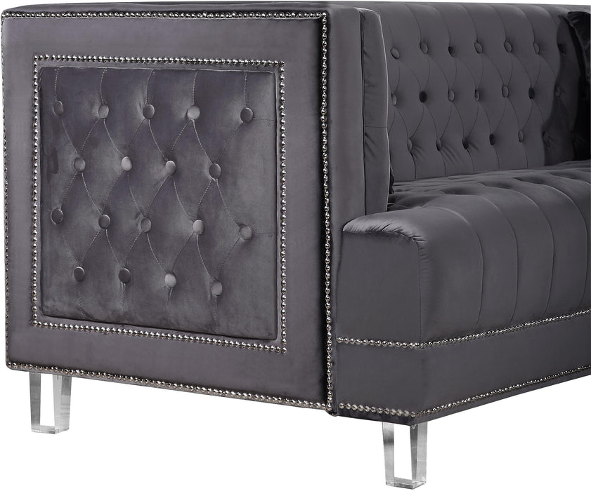 Lucas Grey Velvet Chair - Royal Furniture & Gifts (MI) - Multi Location