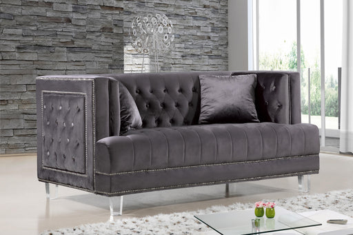 Lucas Grey Velvet Loveseat - Royal Furniture & Gifts (MI) - Multi Location
