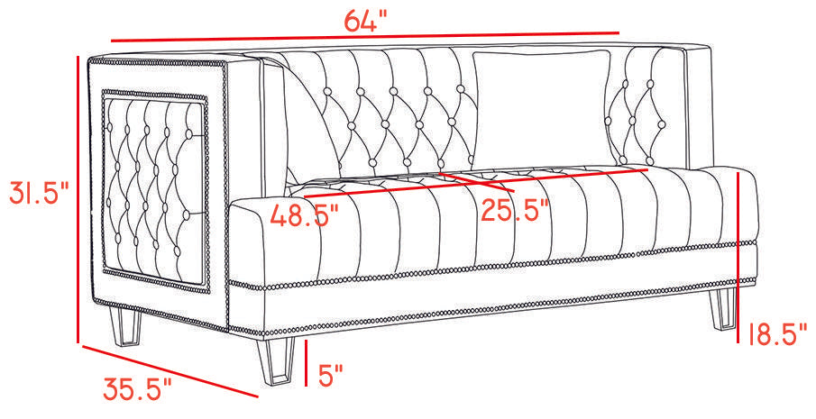 Lucas Grey Velvet Loveseat - Royal Furniture & Gifts (MI) - Multi Location