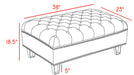 Lucas Cream Velvet Ottoman - Royal Furniture & Gifts (MI) - Multi Location